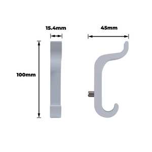 Mix&Match Hookrail - Crochet pour chapeau et manteau blanc J PK2 - Product Image 2