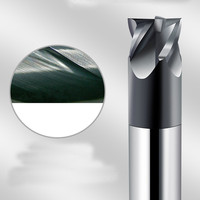 93 HRA 4 Flute Square Carbide Short Blade End Mill Extended Handle TIAlN Coated CNC Solid Carbide Cutter Bits ODM/OEM Stainless