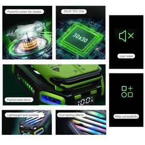 Ventilador Magnético para Teléfono Celular X111 con RGB, Pantalla de Temperatura, Batería Recargable de 1800mAh, 7 Velocidades, ABS para Juegos - Product Image 5