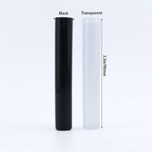 Black Plastic Round Tube Case with Flip Top for Small Accessories Storage - Product Image 3
