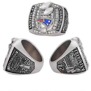 Anillo de Campeonato de los New England Patriots <span class=keywords><strong>2003</strong></span>, Anillos de Aleación Plateados con Cristales y Piedras de Imitación, Venta al Por Mayor Personalizada - Product Image 6