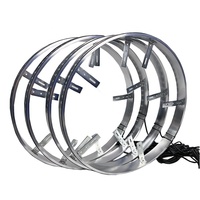 Kingshowstar 4PCS LED Quad Row Wheel Lights Truck Car Offroad RGB Dream Chasing Tire Light Mounted Quad Row Wheel Rim Light Kit