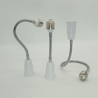 50pcs E27 à E27 adaptateur d'extension 16cm 20cm E27 à E26 support de lampe Flexible convertisseur Base prise ampoule LED étendre prise