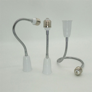50pcs E27 à E27 <span class=keywords><strong>adaptateur</strong></span> d'extension 16cm 20cm E27 à E26 support de lampe Flexible convertisseur Base prise ampoule LED étendre prise - Product Image 2