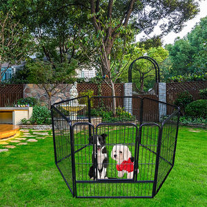 JH-Mech ODM Yards forma intercambiabile porta bloccabile staccabile rettangolare autoportante verniciatura a polvere in acciaio Pet <span class=keywords><strong>Dog</strong></span> box - Product Image 4