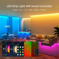 APP Musique Contrôleur LED Gradateur DC5V-24V RGB RGBW Tuya WiFi Smart RF Télécommande pour Bandes Led
