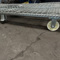 Conteneur de stockage galvanisé Entrepôt Cage de stockage pliable industrielle en acier