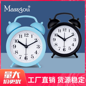 Alarm <b>Clock</b> Quartz <b>Movement</b> Plastic Minimalist Design For Kids Students Bedside Use With Snooze Function - Product Image 4