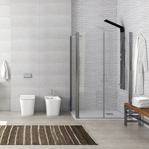 Kamalu KS2800-SSN angolo doccia cubicolo 70x90 rettangolare di apertura 8mm di spessore in alluminio impermeabile per il bagno custodie - Product Image 2