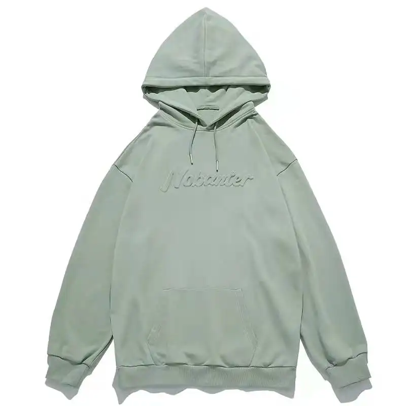 SX06 Custom design 3D sweater loose sports casual men's cotton terry hooded sweater pullover embossed hoodie