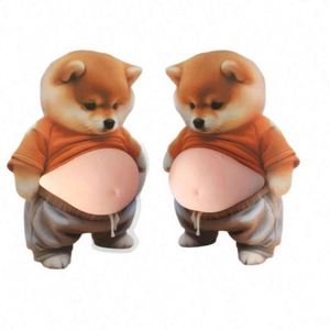 Parche de PVC de Shiba Inu de vientre grande, superventas transfronterizo, adhesivo decorativo para oficina, anti-colisión y antiestrés, para chicas - Product Image 4