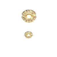 Plafonnier encastré à LED dimmable, design moderne, abat-jour rond en verre, perles de cristal K9, chrome poli