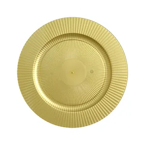 Private Label Whiskey Decorative Serving Tray, Non Slip Snack Wedding Plate Gold