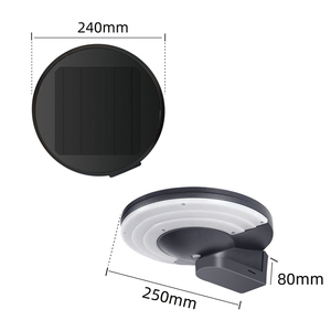 HK Mistai Fábrica al por mayor al aire libre IP66 Impermeable Solar Led Iluminación 350Lm Aleación de aluminio Solar Pared Luz Jardín Patio - Product Image 2