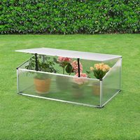 Mini serre en aluminium d'extérieur, mini serre en polycarbonate, bac surélevé pour jardin, cour, maison, 100x60x40cm
