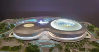 Maqueta Arquitectónica Comercial Moderna de Alta Gama con Iluminación LED, Modelo Arquitectónico para Exhibición de Proyectos Comerciales