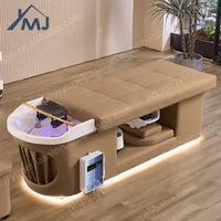 Équipement pour salon de coiffure Chaise de lavage des cheveux Shampooing Tête japonaise Lit spa avec LED