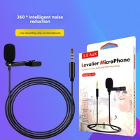 Microphone Lavalier Léger avec Réduction de Bruit pour Enregistrement, Karaoké, Téléphone Portable, Diffusion en Direct, Vidéo Extérieure Portable, Filaire