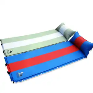 Custom Lichtgewicht Outdoor Opvouwbare Luchtkussen Matras Opblaasbare Zomer Slaapmat Waterdichte Picknick Camping Mat