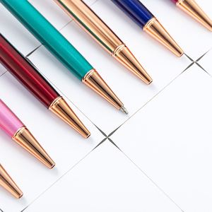 New 2023 Fashion Crystal Metal Ballpoint <b>Pen</b> With Creative Flower Clip Multi-color Rotary Advertising Printing Logo for Gift - Product Image 3