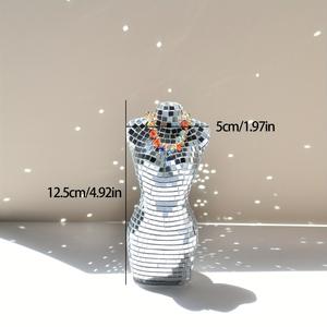 Figura <span class=keywords><strong>de</strong></span> Maniquí con Espejo - Escultura <span class=keywords><strong>de</strong></span> Modelo Disco Altamente Reflectante, Decoración Artística Hecha a Mano para Escritorio, Estante, Exhibición en el Hogar - Product Image 5