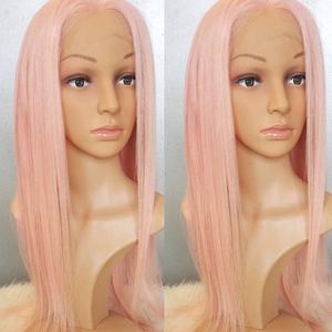 Peluca de Cabello Humano Barata con Frente de Encaje y Cabello de Bebé, Peluca Ombre Rosa con Frente de Encaje, Cabello con Cutícula Alineada - Product Image 5