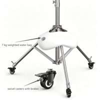Queenknow – Support d'entraînement de badminton professionnel pliable, réglable en hauteur, en acier, avec base et roues verrouillables, étanche