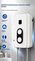 Chauffe-eau électrique instantané domestique transfrontalier en aluminium moulé sous pression avec protection contre les fuites et pompe de surpression