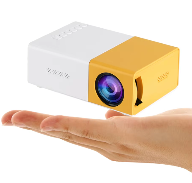 Small LED Video Projector YG300 HD/USB/Type-C Ports 3D Ready HIFI Stereo Portable Mini Home Cinema for Bedroom Camping Party Use