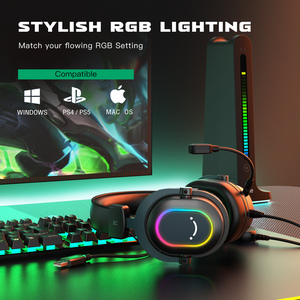 Casque de jeu <span class=keywords><strong>Fifine</strong></span> <span class=keywords><strong>H6</strong></span> 7.1 avec éclairage LED, casque de jeu filaire <span class=keywords><strong>USB</strong></span> pour joueurs - Product Image 2