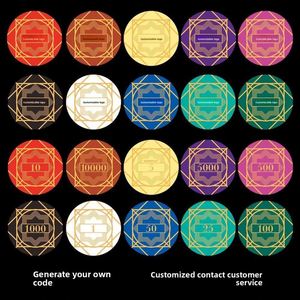 Fichas de Cerámica de 43 mm Personalizadas al por Mayor para Salas de Póker, Clubes de Puntuación, Fichas de Entretenimiento, Dados, Embalaje Incluido, ODM/OEM - Product Image 3