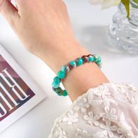 Fengshui guérison bleu Shoushan pierre ronde 6/8mm Jaspe Bracelet perlé pour hommes et femmes pierre naturelle accessoires de mode