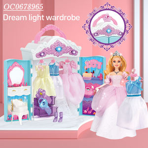 Jouets de poupée princesse en plastique avec lumière, vêtements de rechange de 11.5 pouces pour filles - Product Image 2