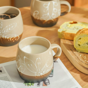 Taza de Cerámica Japonesa Moderna Hecha a Medida, Estilo Instagram, Diseño de Dibujos Animados, Hecha a Mano, con Efecto de Grieta, Apta para Lavavajillas, Reutilizable, para Negocios - Product Image 4