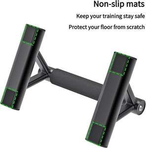 Wellshow Parallette piso entrenamiento Push Up manijas antideslizantes Pushup barras Handstand barras para Calisthenic Fitness tubo de acero resistente - Product Image 4