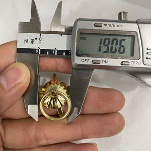 Hongyuan Metal Sunflower Handle <b>Light</b> Gold Round <b>Pull</b> Ring For Boxes Durable Spring 2023 - Product Image 2
