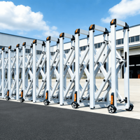 Barrière de circulation mobile en promotion, barrière de sécurité routière, taille personnalisable avec roues pour aéroport, gare, métro