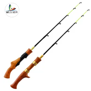 WeiHe 62cm Mini Teleskop Eis Angelrute Tragbare Kohle faser River Shrimp Karpfen Angelrute