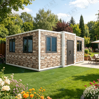 Maison préfabriquée de luxe extensible en conteneur, structure en acier certifiée 5, résistante aux intempéries, aux incendies et aux ouragans, modulaire et résistante aux intempéries.