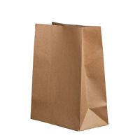 Restaurant Café Logo personnalisé imprimé Aliments à emporter Épicerie à emporter Emballage à emporter Sac en papier kraft brun recyclé avec poignée