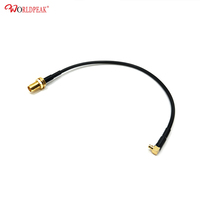 Câble coaxial RG174 à faible VSWR, montage sur panneau, RP-SMA femelle vers MMCX mâle coudé, pour communication sans fil GPS, Wi-Fi, IoT