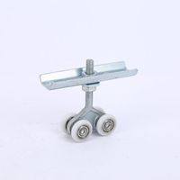 Rouleau de porte coulissante industrielle en acier galvanisé pour charges lourdes, chariot à 4 roues, poulie à vis réglable, quincaillerie pour porte de grange coulissante