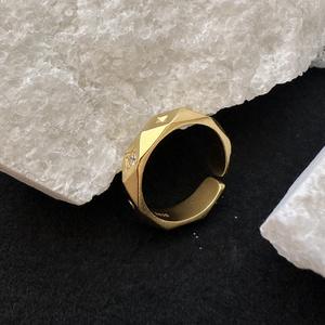 European American Style S925 Pure Silver Diamond Ring Light Luxury Fashionable Simple Personalized Design Cross-Border Product - Product Image 1