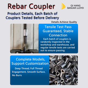 Conectores de Acero HRB400E de Alta Resistencia para Barras de Refuerzo, Rosca Recta M32M36, Conexión Especial para Puentes y Carreteras, Sin Aflojamiento, QIHANG - Product Image 6