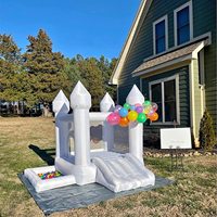 Videur pour bébé 8X8 intérieur petit enfant Pastel Air château gonflable gonflable Commercial videur maison de rebond blanc pour location de fête