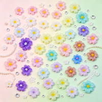 Breloques 3D en résine pour ongles, motif fleur de prunier, couleur bonbon, mini décorations florales mignonnes pour faux ongles, manucure DIY
