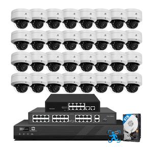 GWSECU 32 채널 5Mp Cctv 카메라 시스템 4k 32 카메라 IK10 파손 방지 돔 SMD AI 얼굴 감지 홈 비즈니스 감시 - Product Image 1
