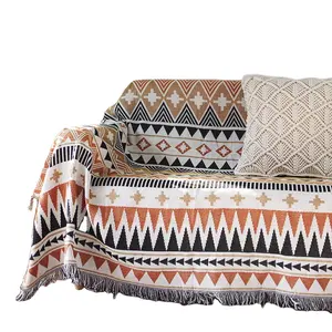 تصميم جديد قطن مخطط بطانية أخرى ديكور المنزل بطانية أريكة يمكن قبول نسيج حسب الطلب