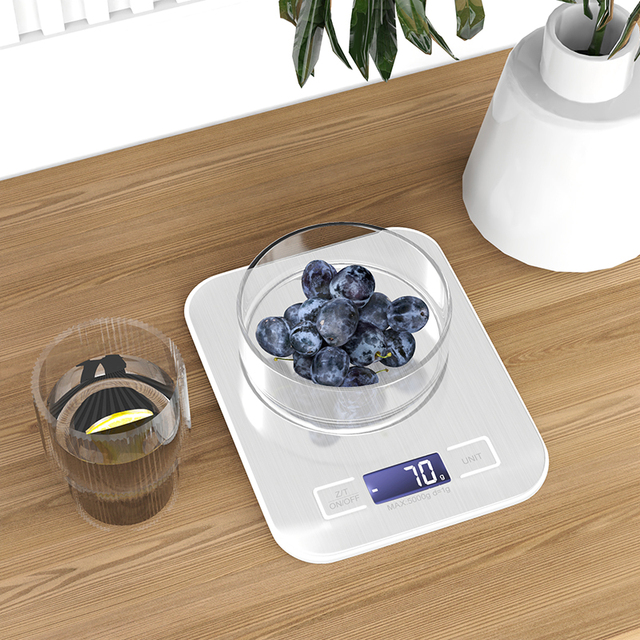 High Accuracy 5kg 1g Stainless Steel Digital Electronic Kitchen Scale for Baking Cooking Food Weighing