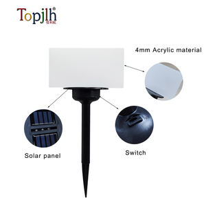 Lumière automatique à détection lumineuse lumière up énergie solaire acrylique <span class=keywords><strong>jardin</strong></span> pelouse lumière sublimation blanc mariage prairie décoration led signes - Product Image 3